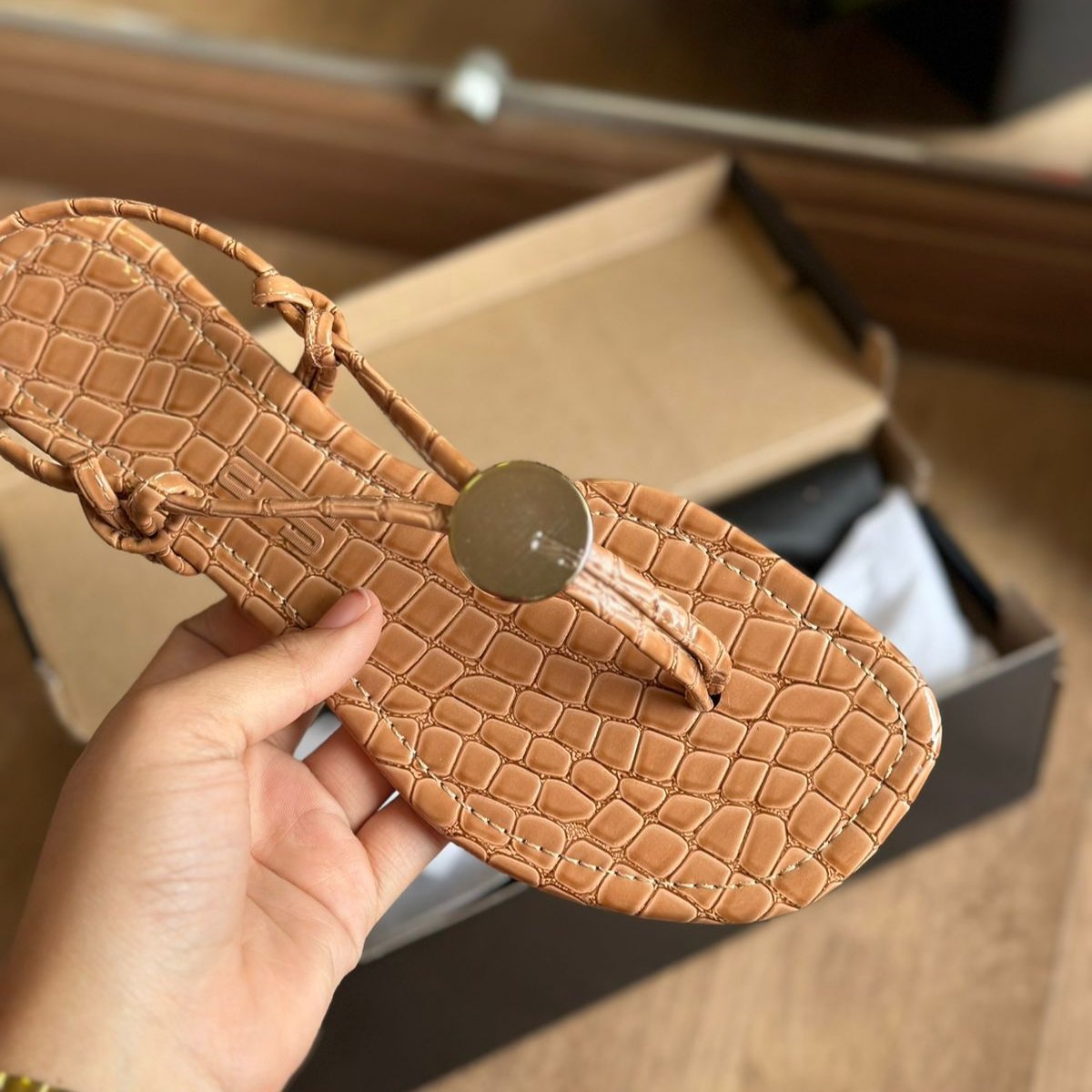 Rasteira Santa Lolla Croco Capri 01F7.29D1