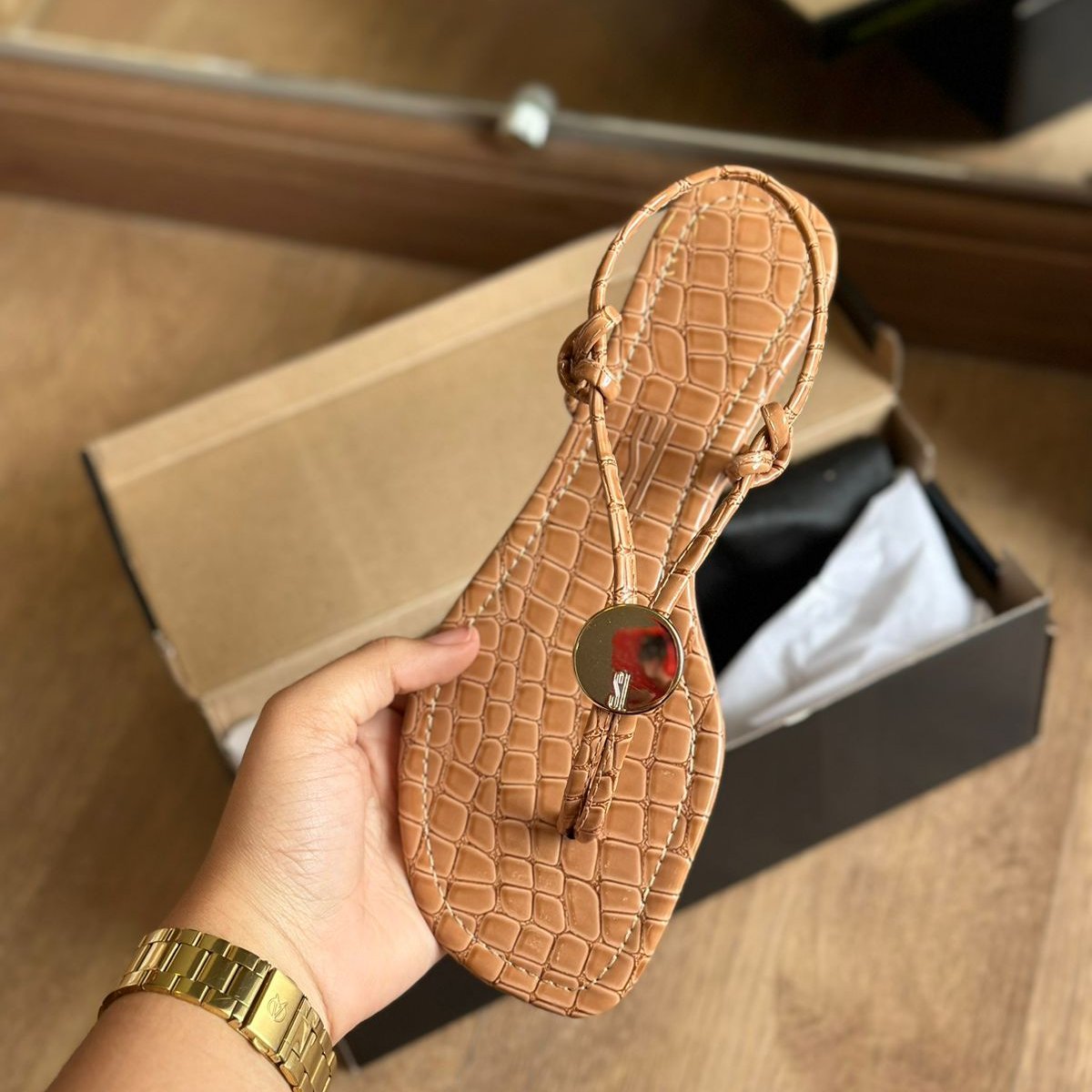Rasteira Santa Lolla Croco Capri 01F7.29D1